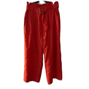 American Eagle Orange Elastic Pants W/belt